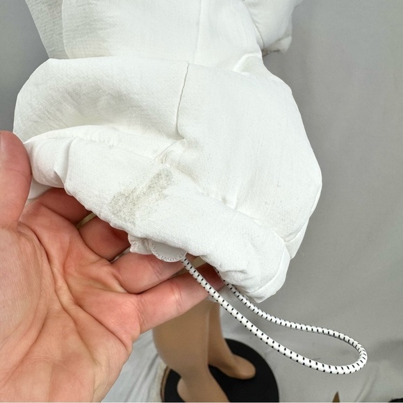 Free People Movement NEW Women’s Sz XS Soft White 1/4 Snap Hooded Puffer Jacket - Picture 5 of 15